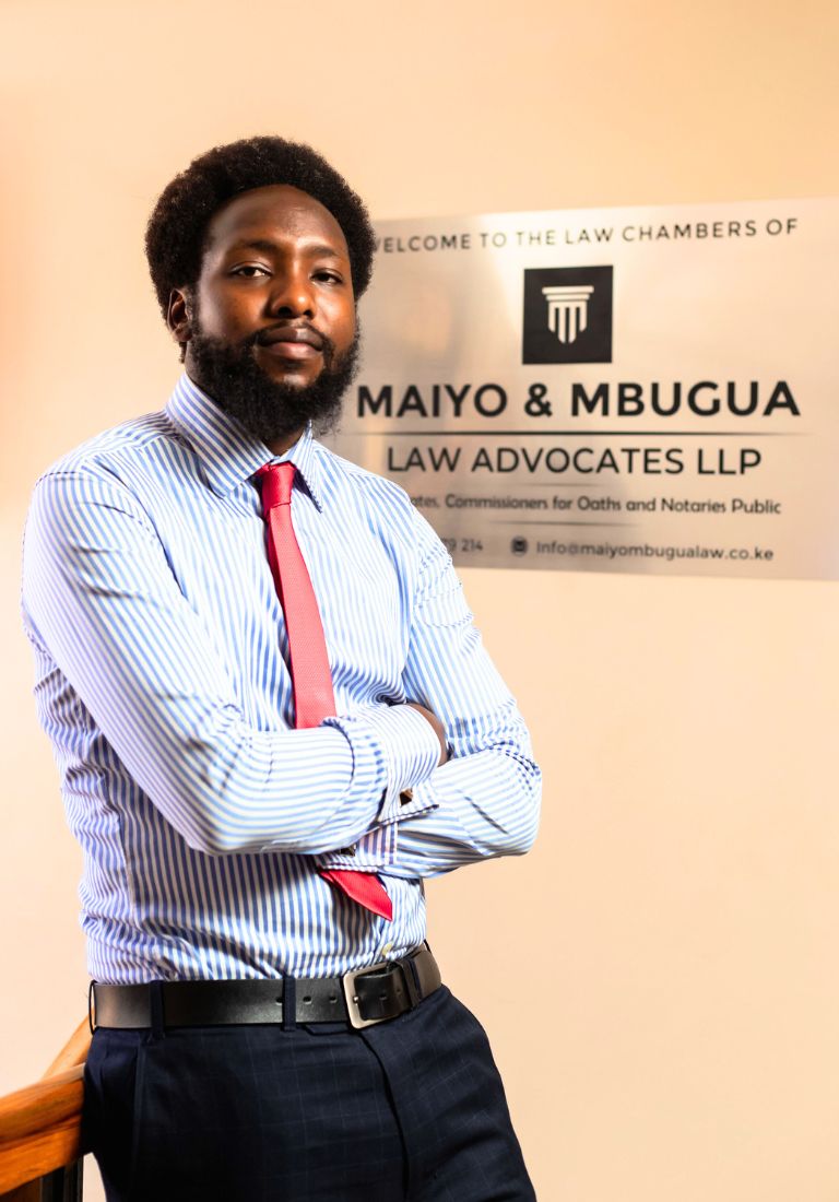 The founder of Maiyo & Mbugua Law Advocates LLP at the firm chambers